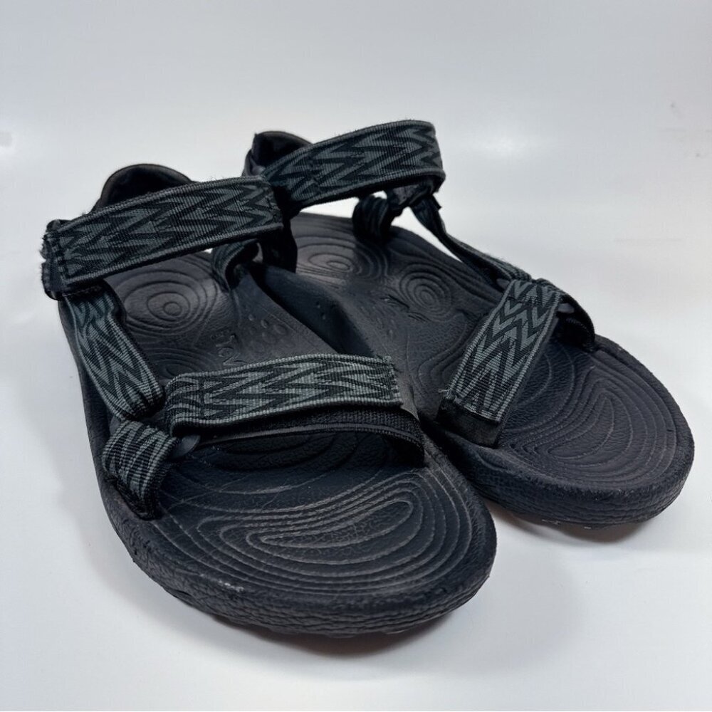 Teva Mens 9 Sandal Slip On Pattern Black Shoes